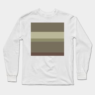 A tremendous impression of Purplish Brown, Grey Brown, Camouflage Green, Putty and Artichoke stripes. Long Sleeve T-Shirt